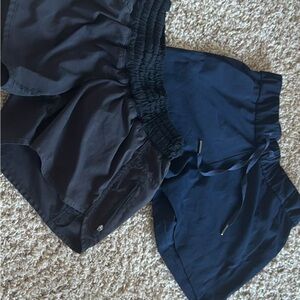 lululemon athletica Black and Navy Women Shorts